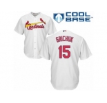 Men's Majestic St. Louis Cardinals #15 Randal Grichuk Replica White Home Cool Base MLB Jersey