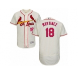 Men's Majestic St. Louis Cardinals #18 Carlos Martinez Cream Flexbase Authentic Collection MLB Jersey