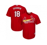 Men's Majestic St. Louis Cardinals #18 Mike Shannon Authentic Red Alternate Cool Base MLB Jersey