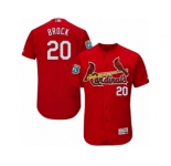 Men's Majestic St. Louis Cardinals #20 Lou Brock Red Flexbase Authentic Collection MLB Jersey