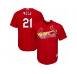 Men's Majestic St. Louis Cardinals #21 Brandon Moss Authentic Red Alternate Cool Base MLB Jersey