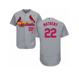 Men's Majestic St. Louis Cardinals #22 Mike Matheny Grey Flexbase Authentic Collection MLB Jersey