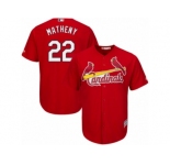 Men's Majestic St. Louis Cardinals #22 Mike Matheny Replica Red Alternate Cool Base MLB Jersey