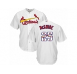 Men's Majestic St. Louis Cardinals #25 Mark McGwire Authentic White Team Logo Fashion Cool Base MLB Jersey