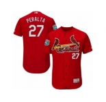 Men's Majestic St. Louis Cardinals #27 Jhonny Peralta Red Flexbase Authentic Collection MLB Jersey