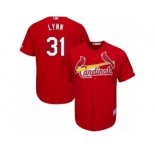 Men's Majestic St. Louis Cardinals #31 Lance Lynn Replica Red Alternate Cool Base MLB Jersey