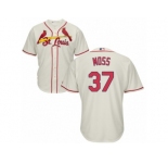 Men's Majestic St. Louis Cardinals #37 Brandon Moss Replica Cream Alternate Cool Base MLB Jersey