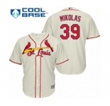 Men's Majestic St. Louis Cardinals #39 Miles Mikolas Replica Cream Alternate Cool Base MLB Jersey