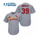 Men's Majestic St. Louis Cardinals #39 Miles Mikolas Replica Grey Road Cool Base MLB Jersey