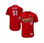 Men's Majestic St. Louis Cardinals #51 Willie McGee Red Flexbase Authentic Collection MLB Jersey