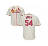 Men's Majestic St. Louis Cardinals #54 Jamie Garcia Authentic Cream Alternate Cool Base MLB Jersey