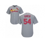 Men's Majestic St. Louis Cardinals #54 Jamie Garcia Authentic Grey Road Cool Base MLB Jersey