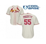 Men's Majestic St. Louis Cardinals #55 Stephen Piscotty Replica Cream Alternate Cool Base MLB Jersey