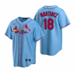 Men's Nike St. Louis Cardinals #18 Carlos Martinez Light Blue Alternate Stitched Baseball Jersey