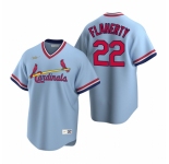 Men's Nike St. Louis Cardinals #22 Jack Flaherty Light Blue Cooperstown Collection Road Stitched Baseball Jersey