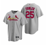 Men's Nike St. Louis Cardinals #25 Dexter Fowler Gray Road Stitched Baseball Jersey