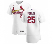 Men's Nike St. Louis Cardinals #25 Dexter Fowler White Home 2020 Authentic Player Baseball Jersey