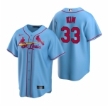 Men's Nike St. Louis Cardinals #33 Kwang-hyun Kim Light Blue Alternate Stitched Baseball Jersey