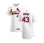 Men's Nike St. Louis Cardinals #43 Dakota Hudson White Home 2020 Authentic Player Baseball Jersey