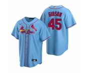 Men's Nike St. Louis Cardinals #45 Bob Gibson Light Blue Alternate Stitched Baseball Jersey