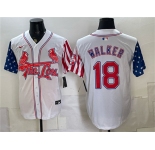 Men's St. Louis Cardinals #18 Jordan Walker 2026 White Independence Day Vapor Limited Stitched Baseball Jersey