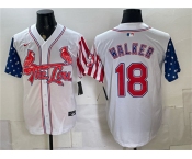 Men's St. Louis Cardinals #18 Jordan Walker 2026 White Independence Day Vapor Limited Stitched Baseball Jersey