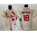 Men's St. Louis Cardinals #18 Jordan Walker Cream Limited Stitched Baseball Jersey