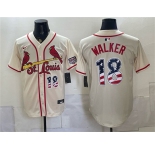 Men's St. Louis Cardinals #18 Jordan Walker Cream USA 250 Fourth of July Stitched Baseball Jersey