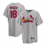 Men's St. Louis Cardinals #18 Jordan Walker Grey Cool Base Stitched Baseball Jersey