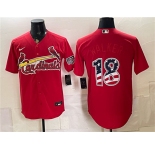Men's St. Louis Cardinals #18 Jordan Walker Red USA 250 Fourth of July Stitched Baseball Jersey