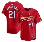 Men's St. Louis Cardinals #21 Lars Nootbaar Red 2024 City Connect Limited Stitched Baseball Jersey