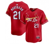Men's St. Louis Cardinals #21 Lars Nootbaar Red 2024 City Connect Limited Stitched Baseball Jersey