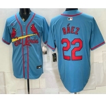 Men's St Louis Cardinals #22 Joshua Baez Blue Alternate Limited Stitched Jersey