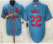 Men's St Louis Cardinals #22 Joshua Baez Blue Alternate Limited Stitched Jersey
