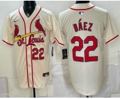 Men's St Louis Cardinals #22 Joshua Baez Cream Limited Jersey