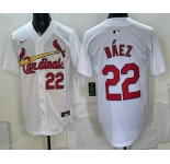 Men's St Louis Cardinals #22 Joshua Baez White Cool Base Stitched Jersey