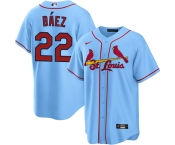 Men's St. Louis Cardinals #22 Joshua Báez Blue Cool Base Stitched Baseball Jersey