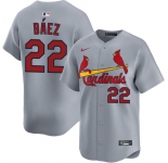 Men's St. Louis Cardinals #22 Joshua Báez Gray 2024 Away Limited Stitched Baseball Jersey