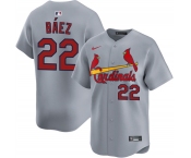 Men's St. Louis Cardinals #22 Joshua Báez Gray 2024 Away Limited Stitched Baseball Jersey