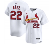Men's St. Louis Cardinals #22 Joshua Báez White Home Limited Stitched Baseball Jersey