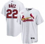 Men's St. Louis Cardinals #22 Joshua Báez White Home Stitched Baseball Jersey
