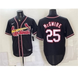Men's St. Louis Cardinals #25 Mark McGwire 2026 Fashion Replica Black Out Stitched Baseball Jersey