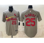 Men's St. Louis Cardinals #25 Mark McGwire Gray Alternate Limited Stitched Baseball Jersey