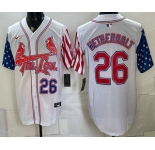 Men's St Louis Cardinals #26 JJ Wetherholt 2026 White Independence Day Vapor Premier Limited Stitched Jersey