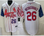 Men's St Louis Cardinals #26 JJ Wetherholt 2026 White Independence Day Vapor Premier Limited Stitched Jersey