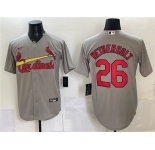 Men's St. Louis Cardinals #26 JJ Wetherholt Gray Cool Base Stitched Baseball Jersey