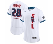 Men's St. Louis Cardinals #28 Nolan Arenado Nike White 2021 MLB All-Star Authentic Player Jersey
