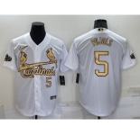 Men's St Louis Cardinals #5 Albert Pujols Number White 2022 All Star Stitched Cool Base Nike Jersey