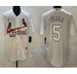 Men's St Louis Cardinals #5 Albert Pujols White Mexico Cool Base Stitched Jersey