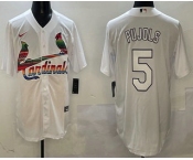Men's St Louis Cardinals #5 Albert Pujols White Mexico Cool Base Stitched Jersey